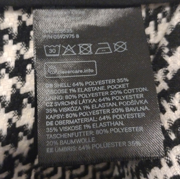 H&M - Houndstooth Plaid High Rise Skinny Pants - Picture 13 of 14